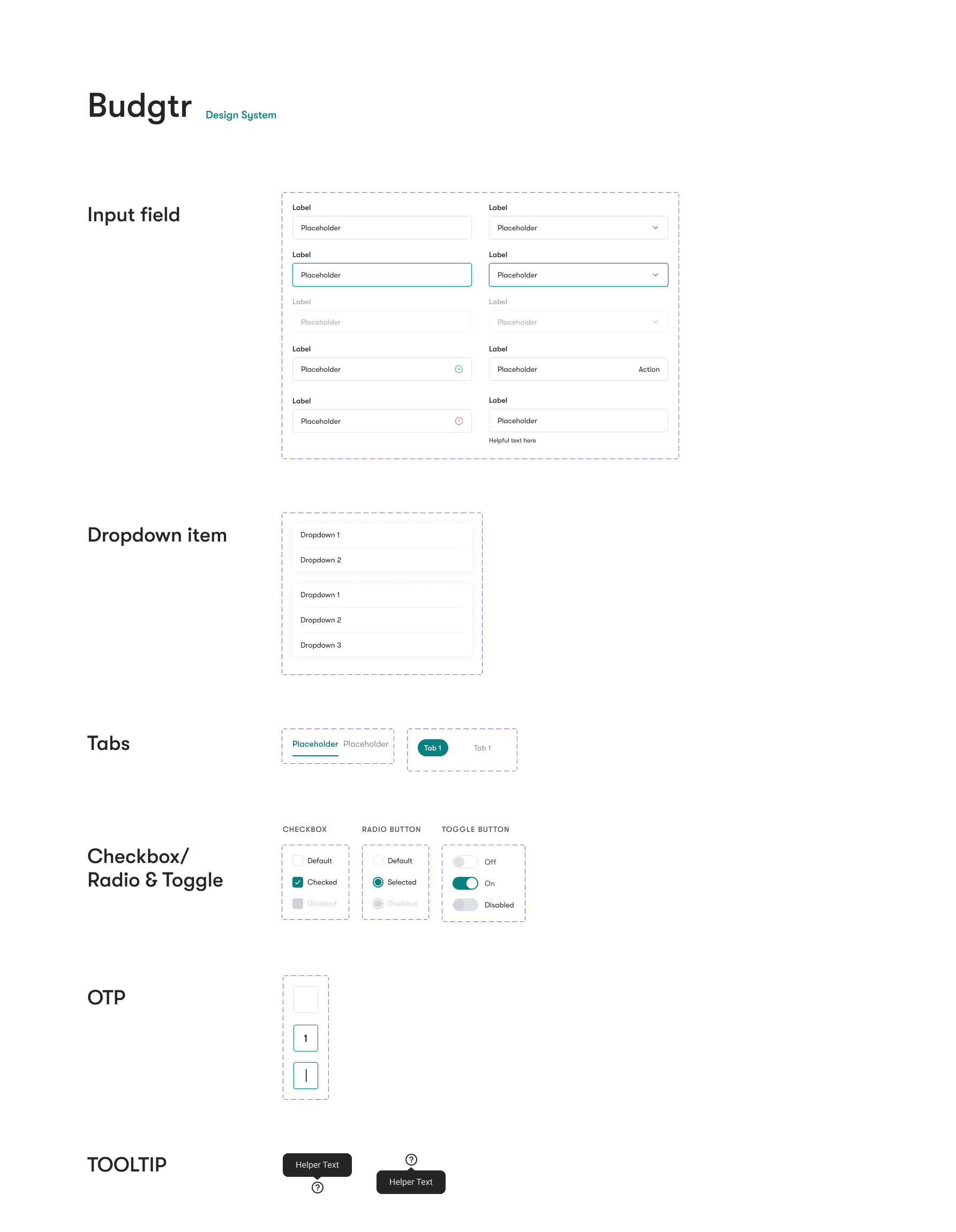Budgtr Design System 2